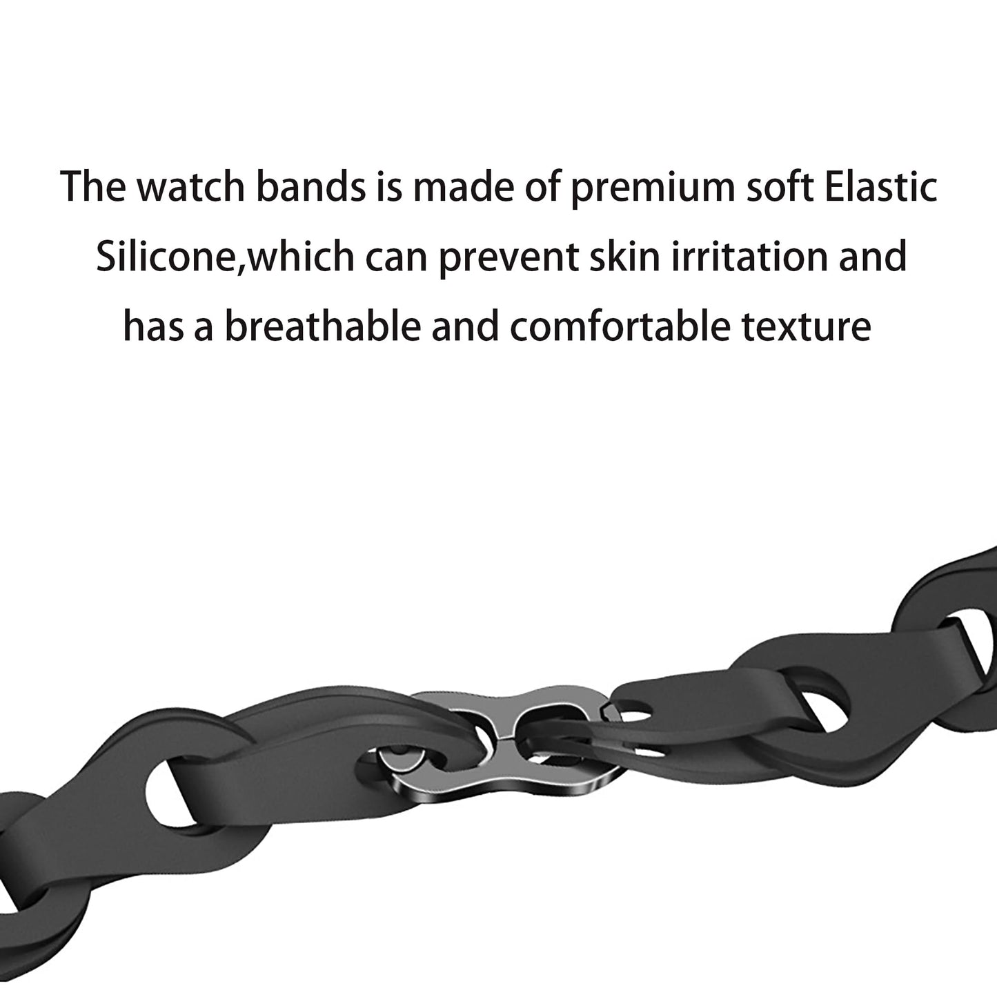 Lamshaw 22mm Elastic Silicone Hollowed Out Replacement Straps Compatible for IDW13, IDW16, IDW17, IDW19, IDW20, IDW21, IDW23, IDW25, IDW26 Watch (22mm size band, Multicolor)