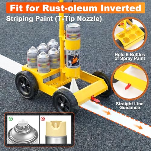 Line Striping Machine for Parking Lots - Adjustable 2-4 Inch Width