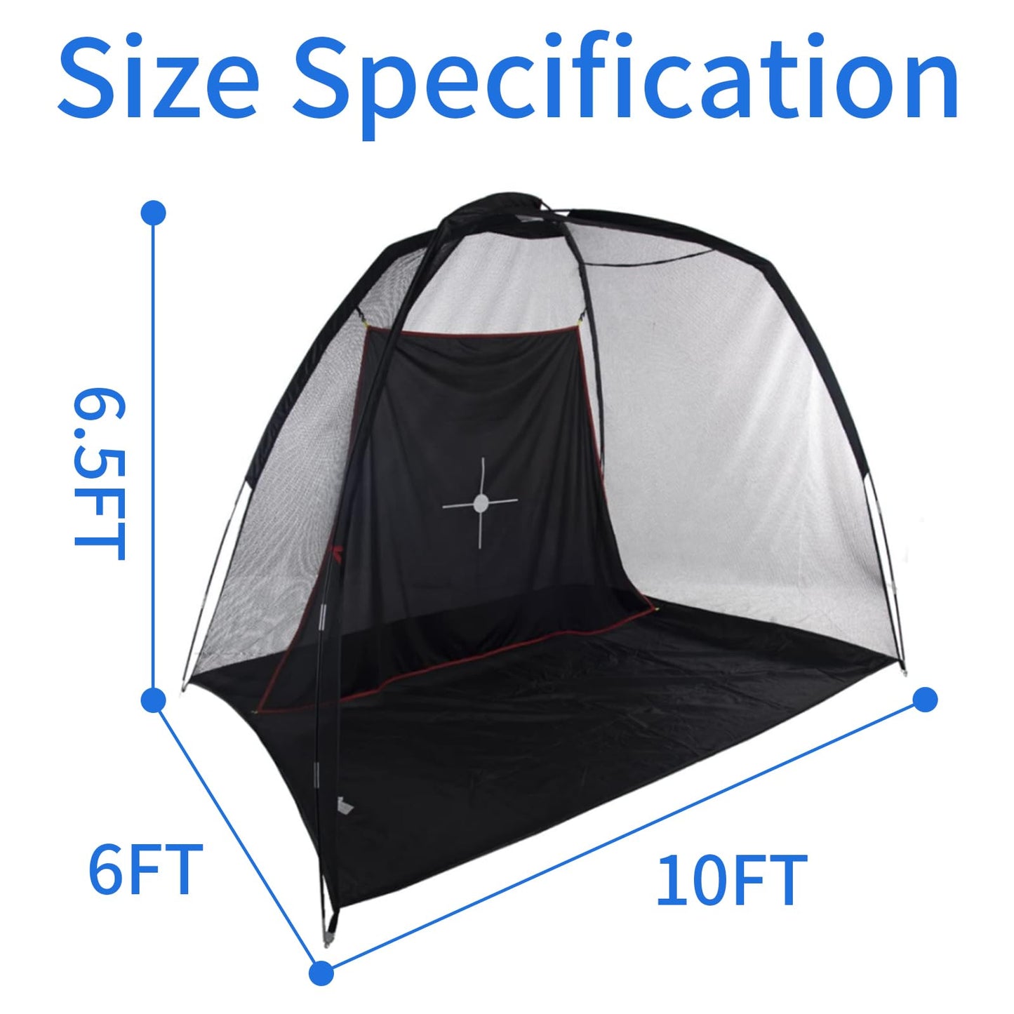 FLITURE Golf Net - 10x 6.5FT Heavy Duty Golf Practice Net with Target for Indoor Outdoor Chipping Swing Training & Hitting Accuracy - Gift for Men Dad & Golfers