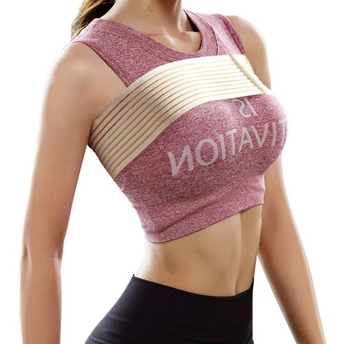 Luwint Bounce Breast Compression Band - Post Surgical Implant Stabilizer Strap Support Brace Bandage (Beige)