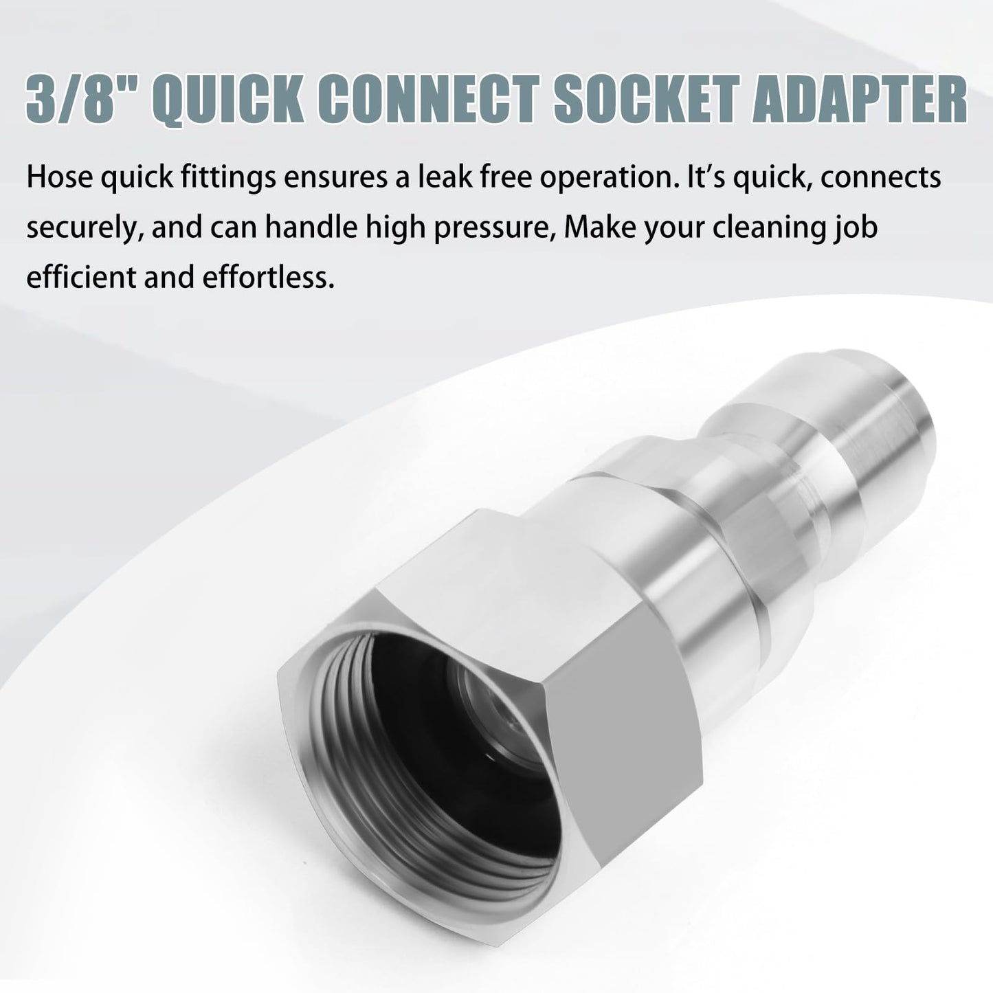 Pressure Washer Quick Connect Swivel Fitting M22 to 3/8" Quick Connect for Pressure Washer, 5000 PSI