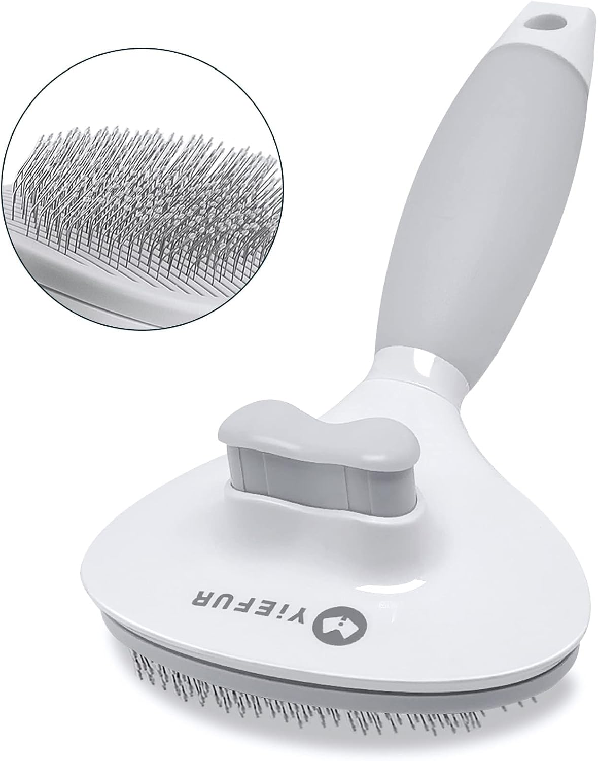 Skiennix Cat Hair Brush - Soft Silicone Self-Cleaning Grooming Tool for Short & Long Haired Cats