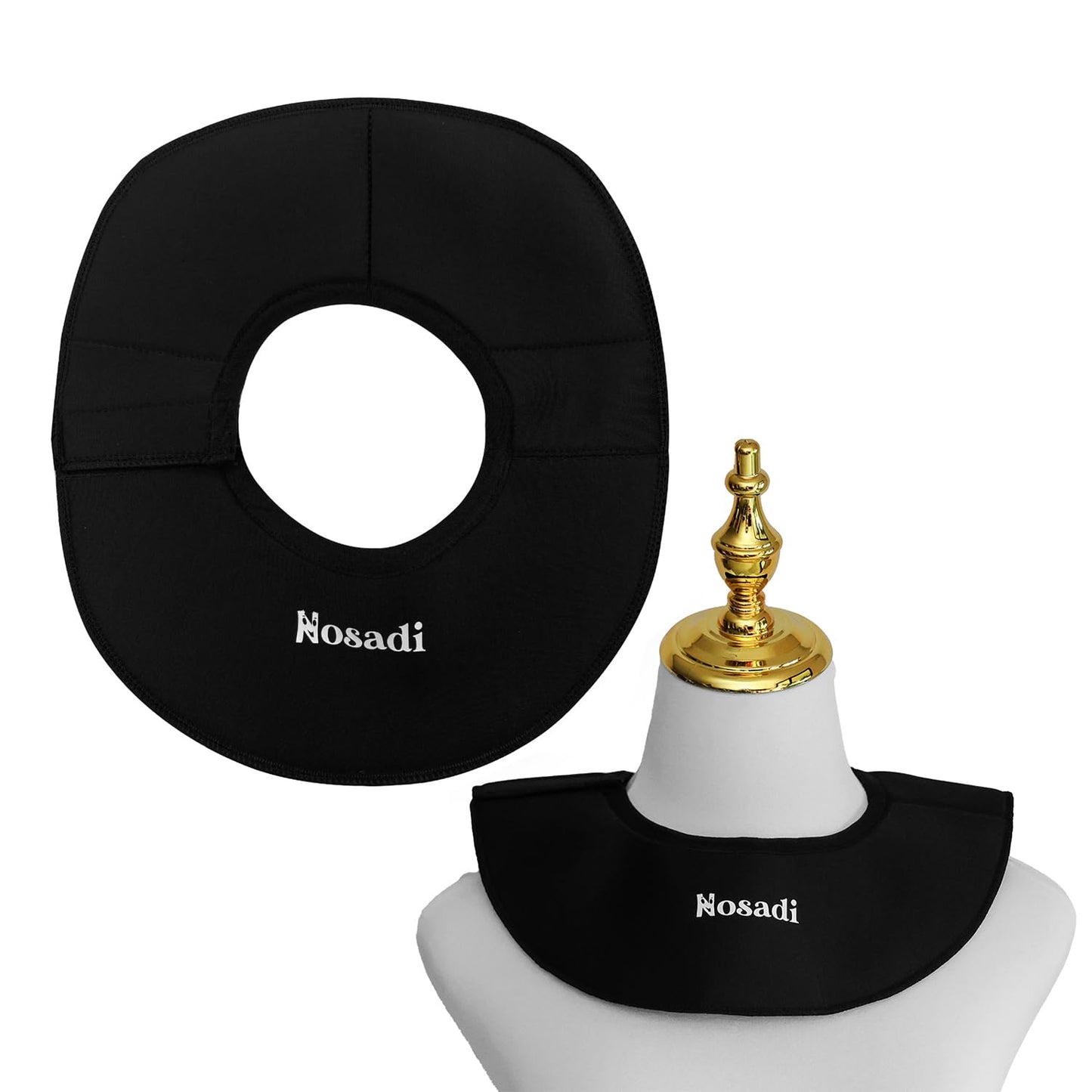 Nosadi Barbell Pad Squat Bar Pad for Neck and Collarbone – Padded Weightlifting Neck Guard for Squats & Lunges – Adjustable Fit with Velcro – Injury Protection – Compact, Washable (Black-M)