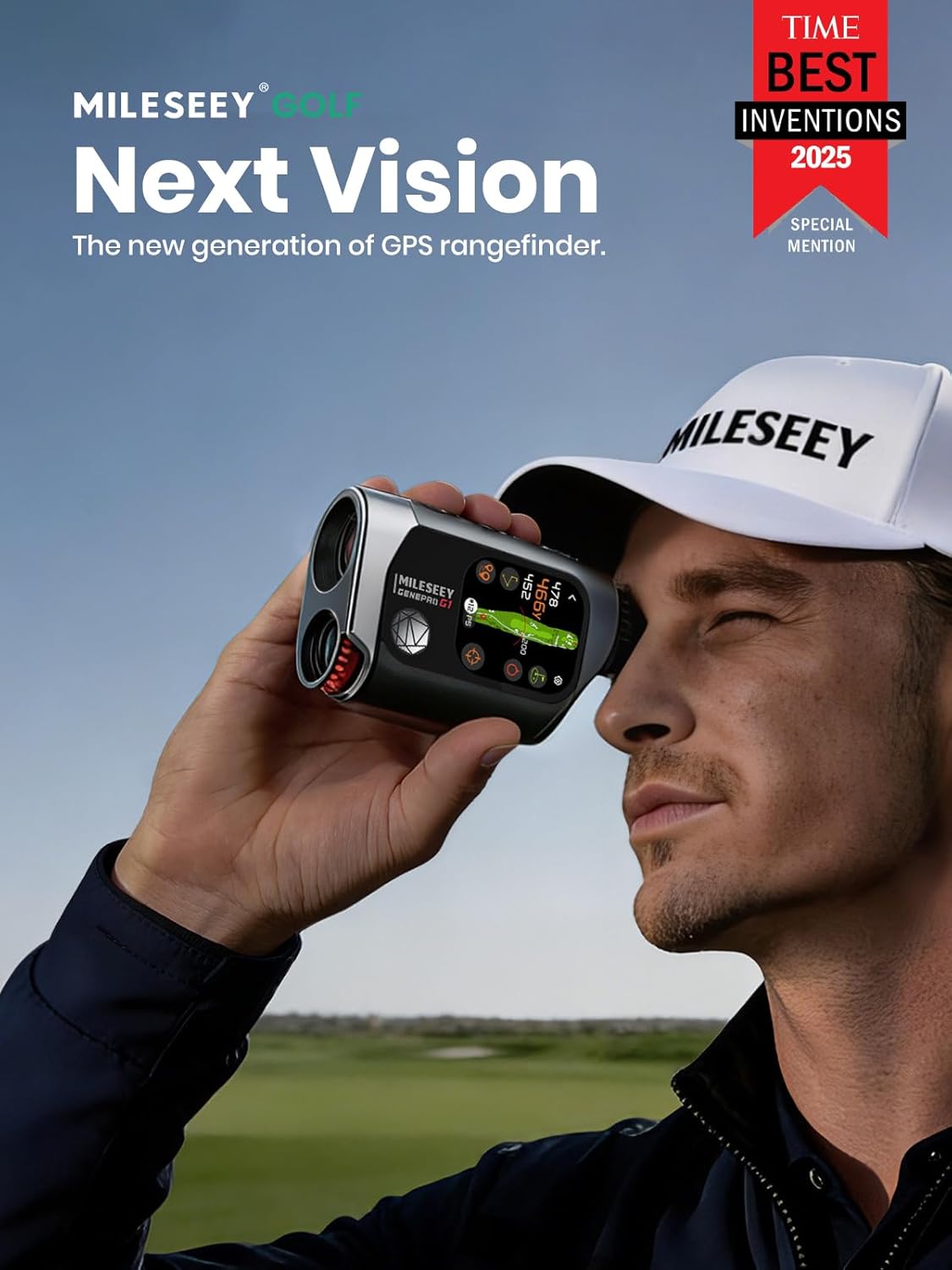 MILESEEY GenePro G1 GPS Rangefinder - Touchscreen, 1300 Yards, 43000+ Courses, Red & Green Display