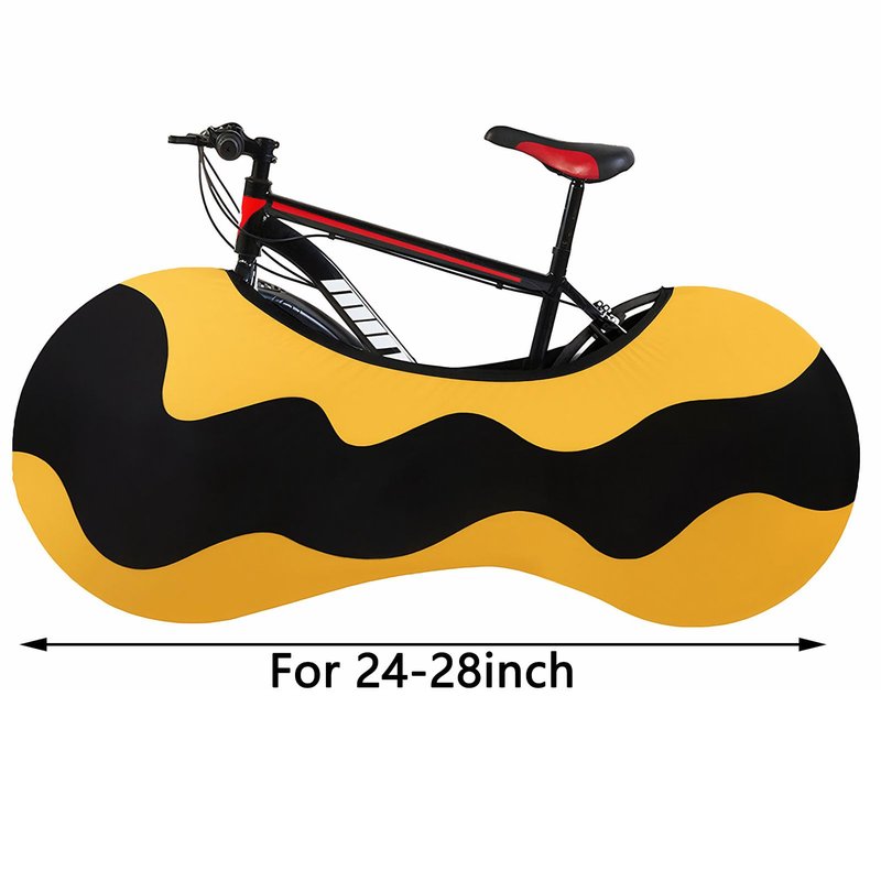 QAZXCDEW-Bicycle Covers Stretchy Bike Wheel Cover With Special Storage Bag And Auxiliary Clip Dustproof And Washable Suitable For 24-28 Inches Mountain Bike, Road Bike Mtb Bikes