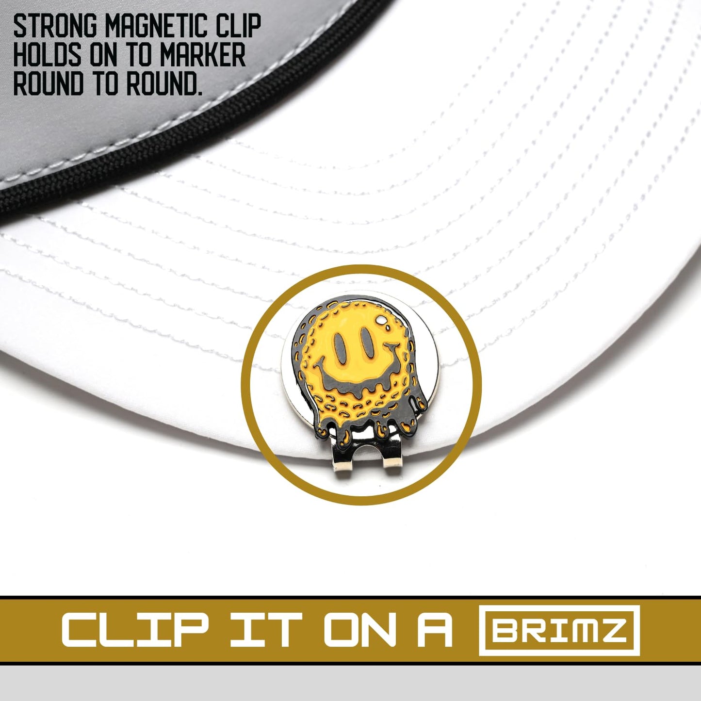 BRIMZ Golf Ball Marker Set – 5 Magnetic Golf Ball Markers with Hat Clip for Convenient Access on The Course