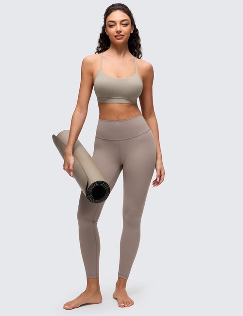 CRZ YOGA Butterluxe Sports Bra for Women - Padded Racerback, Low Impact Yoga Top | Comfortable Fit