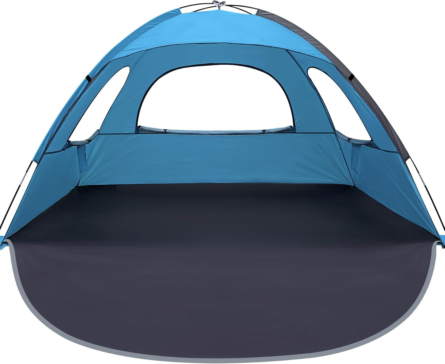 WhiteFang Beach Tent - Anti-UV Portable Sun Shade Shelter for Up to 8 People | Extendable Floor & 3 Mesh Windows