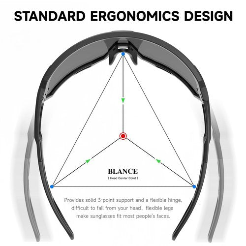 Sports Sunglasses for Mens Womens Baseball Cycling Sunglasses for Running Fishing Motorcycle Bike MTB Golf Softball Youth Teen Black Glasses