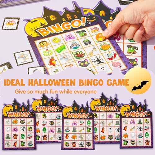 Halloween Bingo Game for Kids - 32-Player Set - Castle Edition
