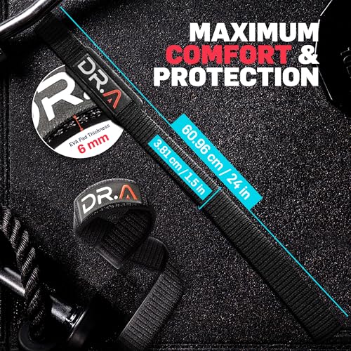 Wrist Wraps & Straps for Weightlifting - Black (Gym Strap Pair)