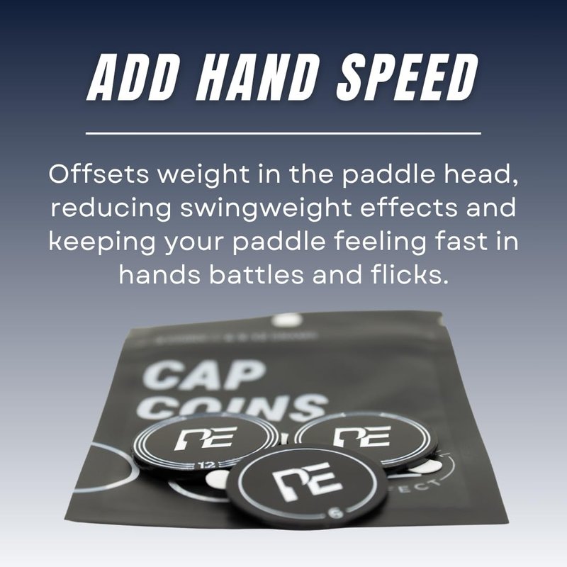 Pickleball Effect Cap Coins Weighted Paddle Counterbalance – Enhances Hand Speed and Reduces Head-Heavy Feel for Improved Control