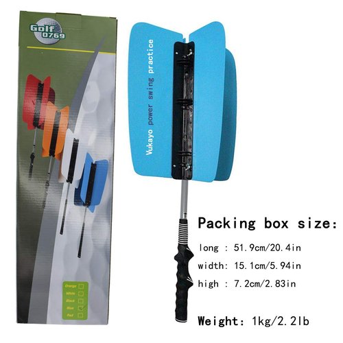 Vukayo Golf Power Resistance Trainer,Golf Swing Training aid Fan for Golf Power Swing (Blue)
