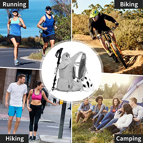Hydration Pack Backpack with 2L Bladder - Grey White