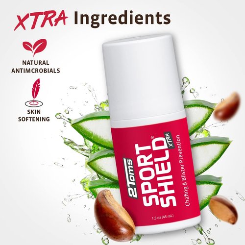 2Toms SportShield Xtra, Soothing All Day Anti-Chafe Prevention, Waterproof Protection from Thigh Chafing and Skin Irritation, 1.5 Ounces, 2 Bottles