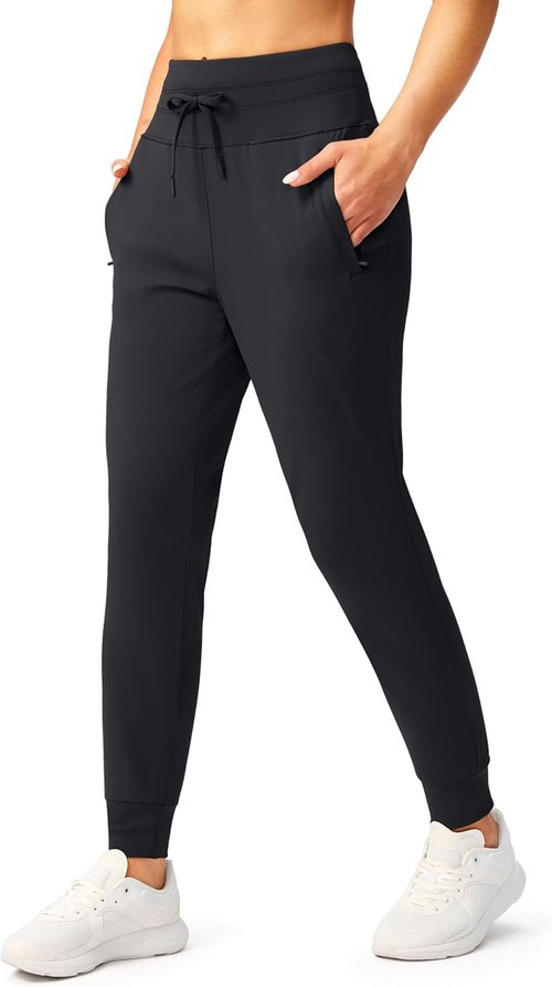 G GRADUAL Women's Joggers - High Waisted Athletic Sweatpants with Zipper Pockets | Tapered Design