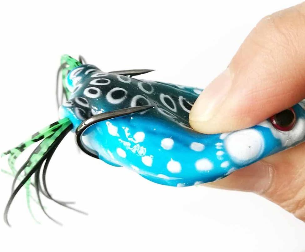 Skiennix Frog Lures - 5pcs Topwater Crankbait Set | 5.5CM Soft Bait for Bass & Snakehead Fishing