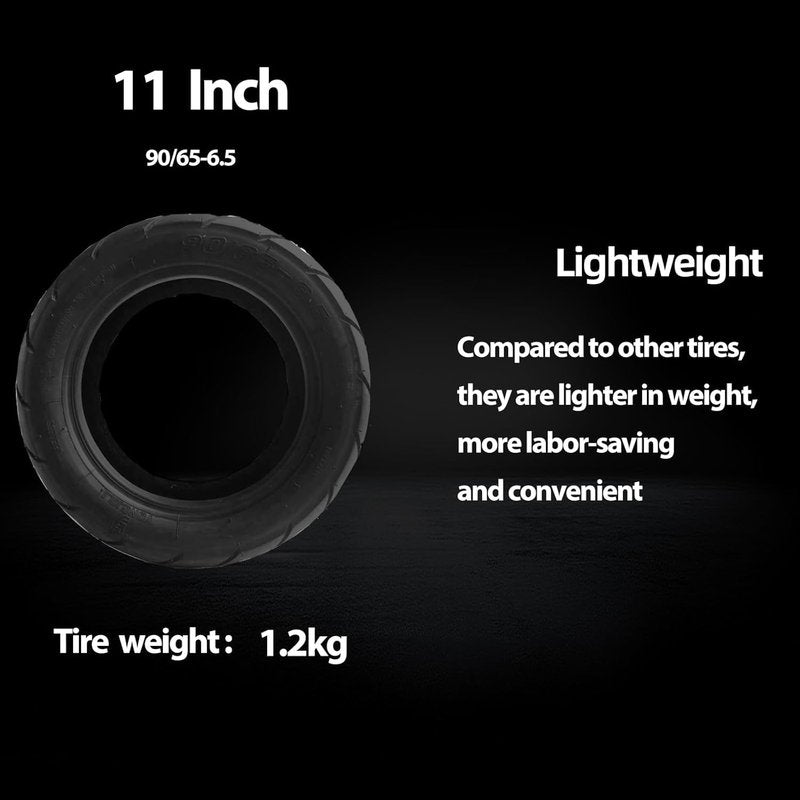 YONJILL 90/65-6.5 Self-Healing Electric Scooter Tire 11 Inch - Puncture Proof Tubeless Replacement Tire with Vibration Dampers, Compatible with Dualtron Zero 11X, Mini Pocket Bikes & City Commuter
