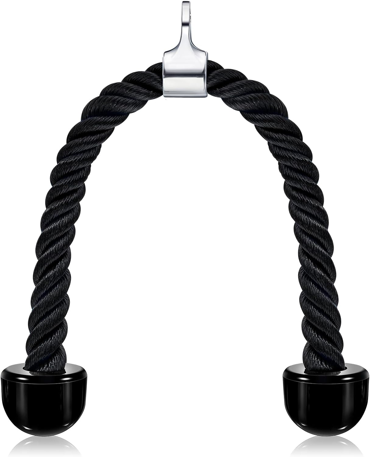 Tchrules Universal Tricep Rope - 27 Inch Heavy Duty Non-Slip Grip for Cable Machine Workouts