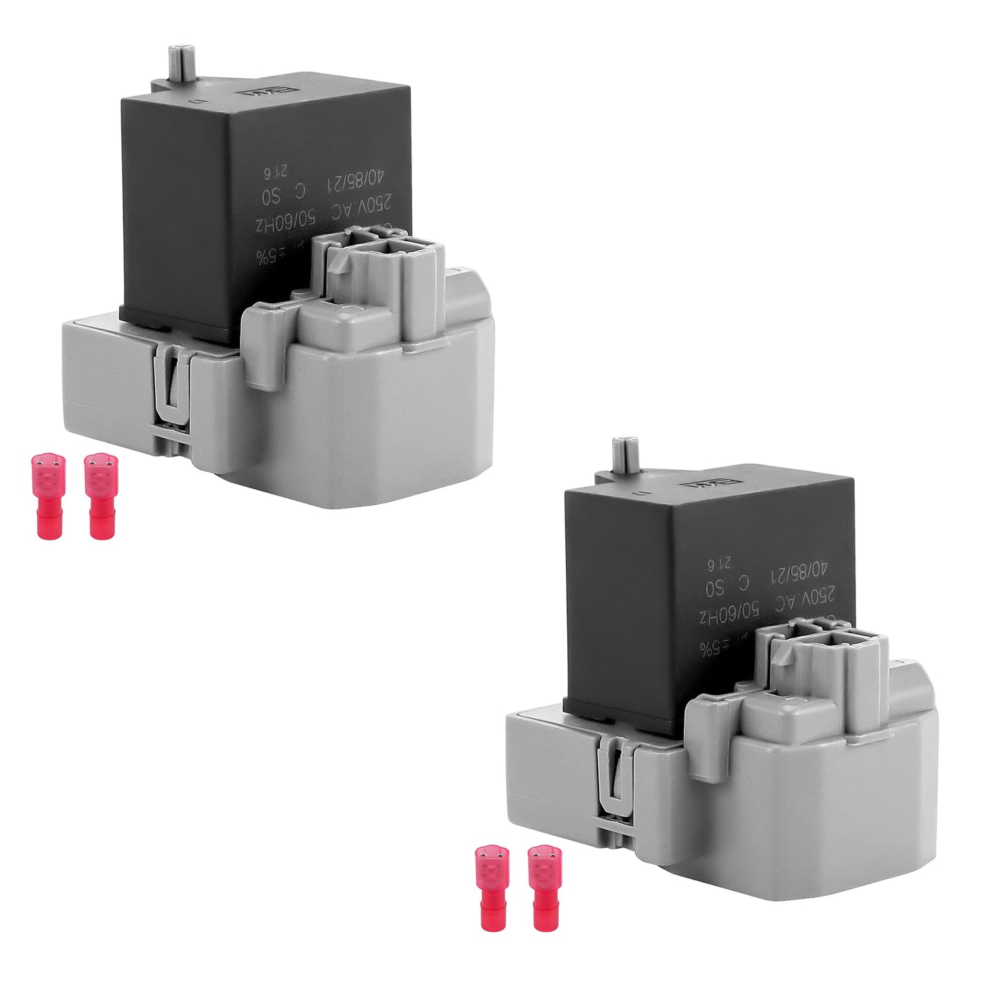TSD2 W10189190 Relay/Overload and W10662129 Compressor Run Capacitor Compatible for Whirl-Pool Ken-More Elec-trolux by MIFLUS,2PCKS