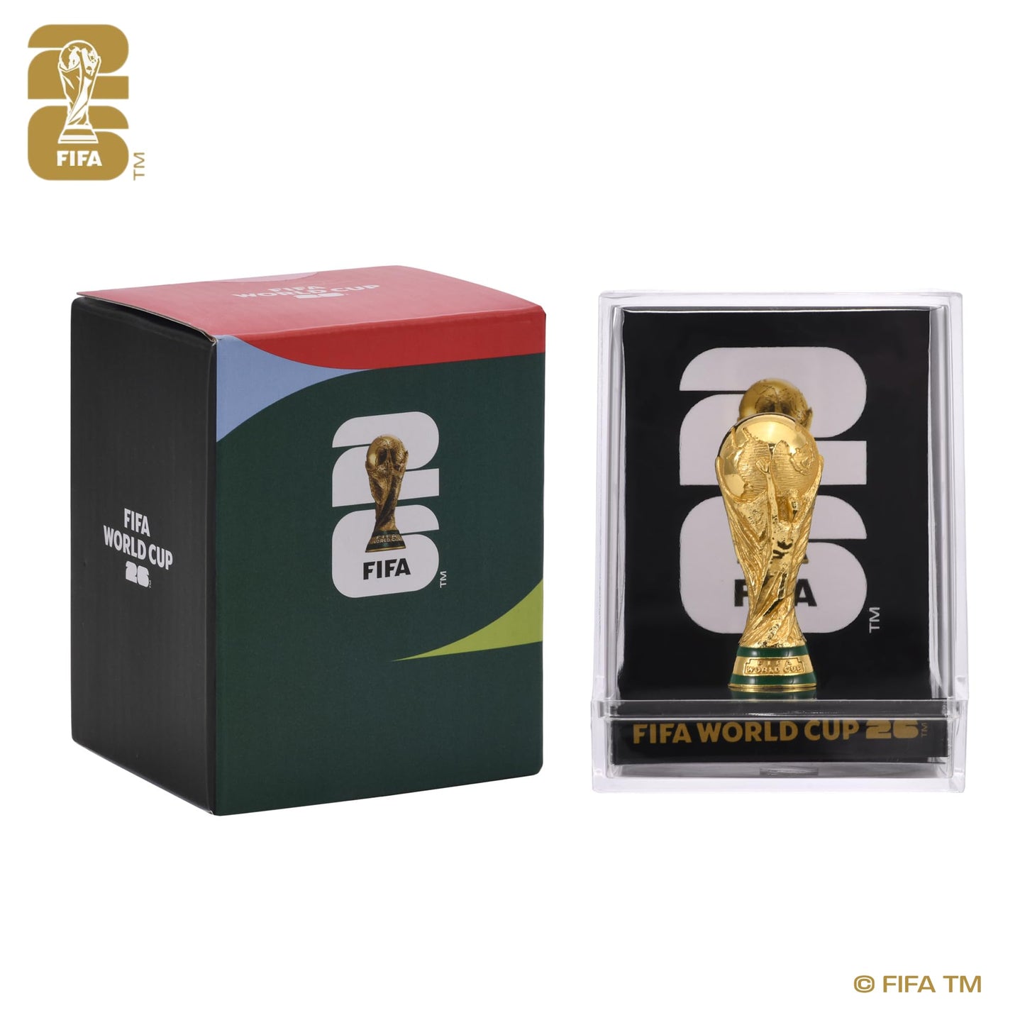 Official FIFA World Cup 2026 Edition - 3 Inch 3D Trophy Inside a Premium Acrylic Case - Timeless Collector’s Item - FIFA World Cup Trophy Replica Perfect for Man Cave or Football Memorabilia
