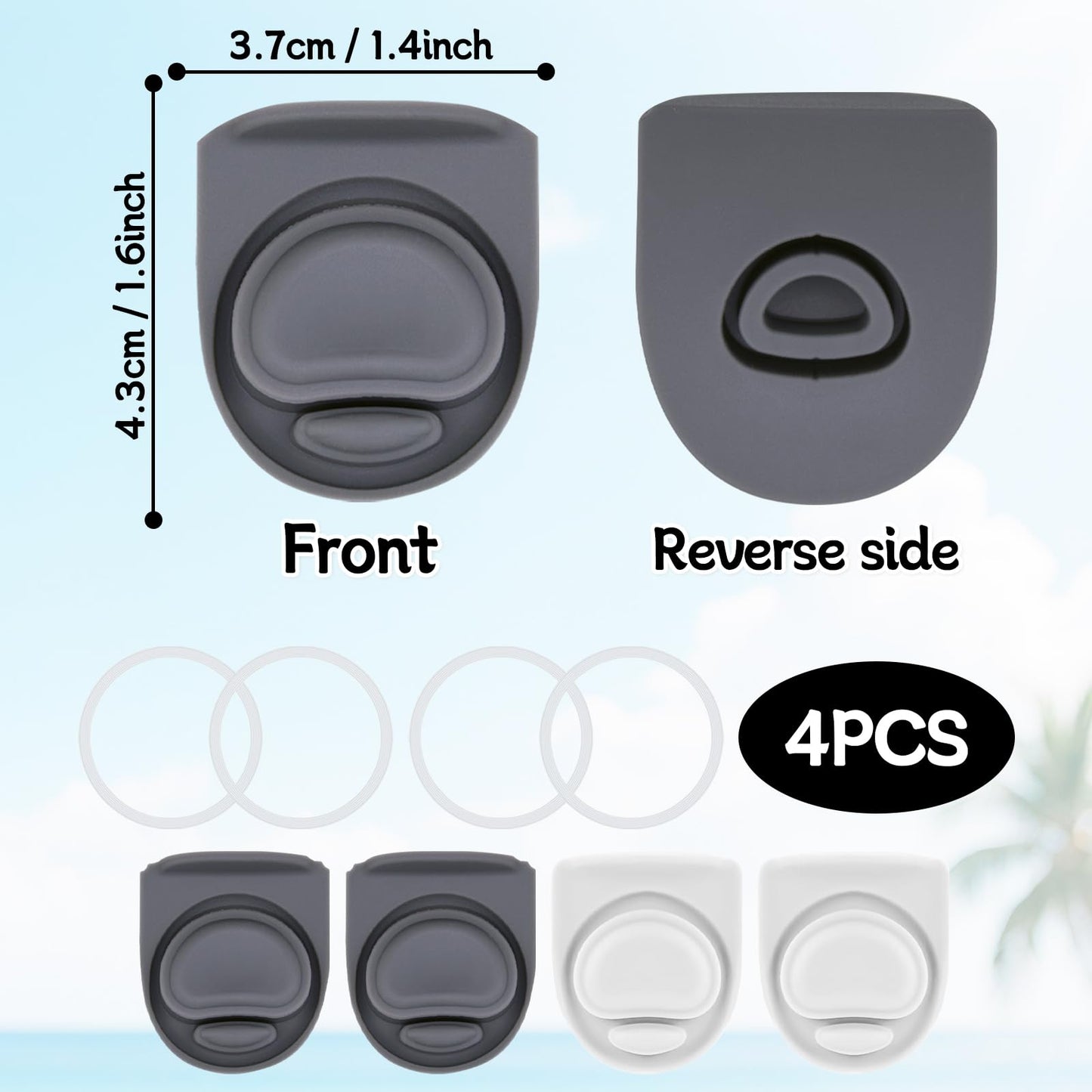 BMSQOFD 4 Sets Jelly-like Replacement Rubber Stopper and O Ring Gasket Compatible with Owala FreeSip 24oz 32oz,Water Bottle Lid Insert Cap Seal Parts for Owala 16/19/24/32/40oz Mouth piece Accessories