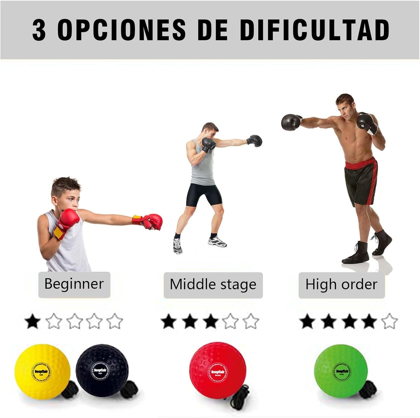 Skiennix Boxing Reflex Balls Set - Adjustable Headband for Enhanced Speed & Hand-Eye Coordination | 4 Pieces