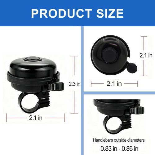 Classic Aluminum Bike Bell by [Brand Name] - Loud, Crisp Sound for Adult Bikes | Durable Design