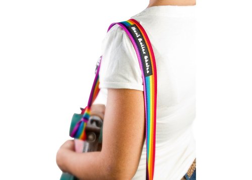 Moxi Roller Skate Leash - Fashionable Transport Strap for Skates | Rainbow