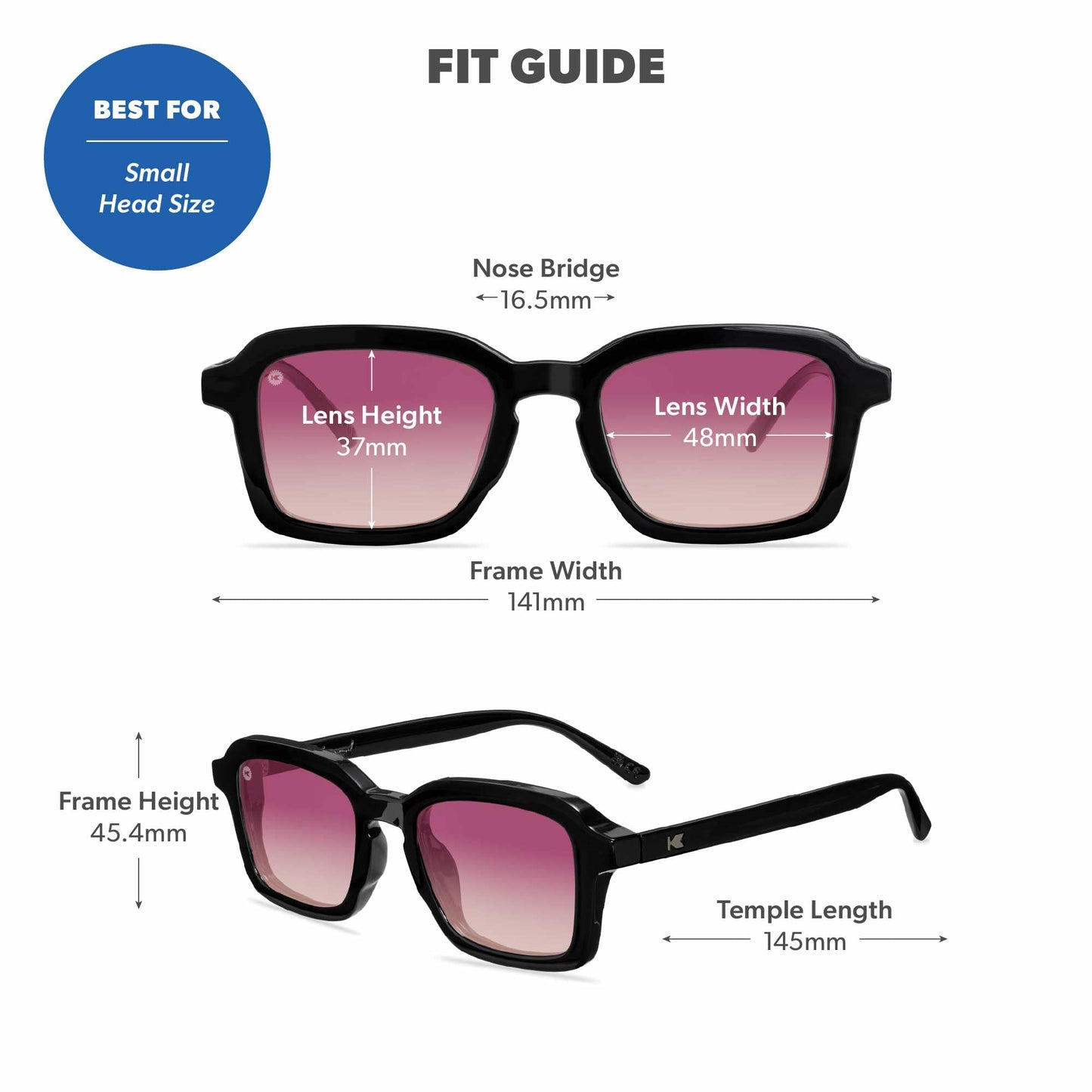 Knockaround Narrow Rectangle Polarized Sunglasses for Women - UV Protection