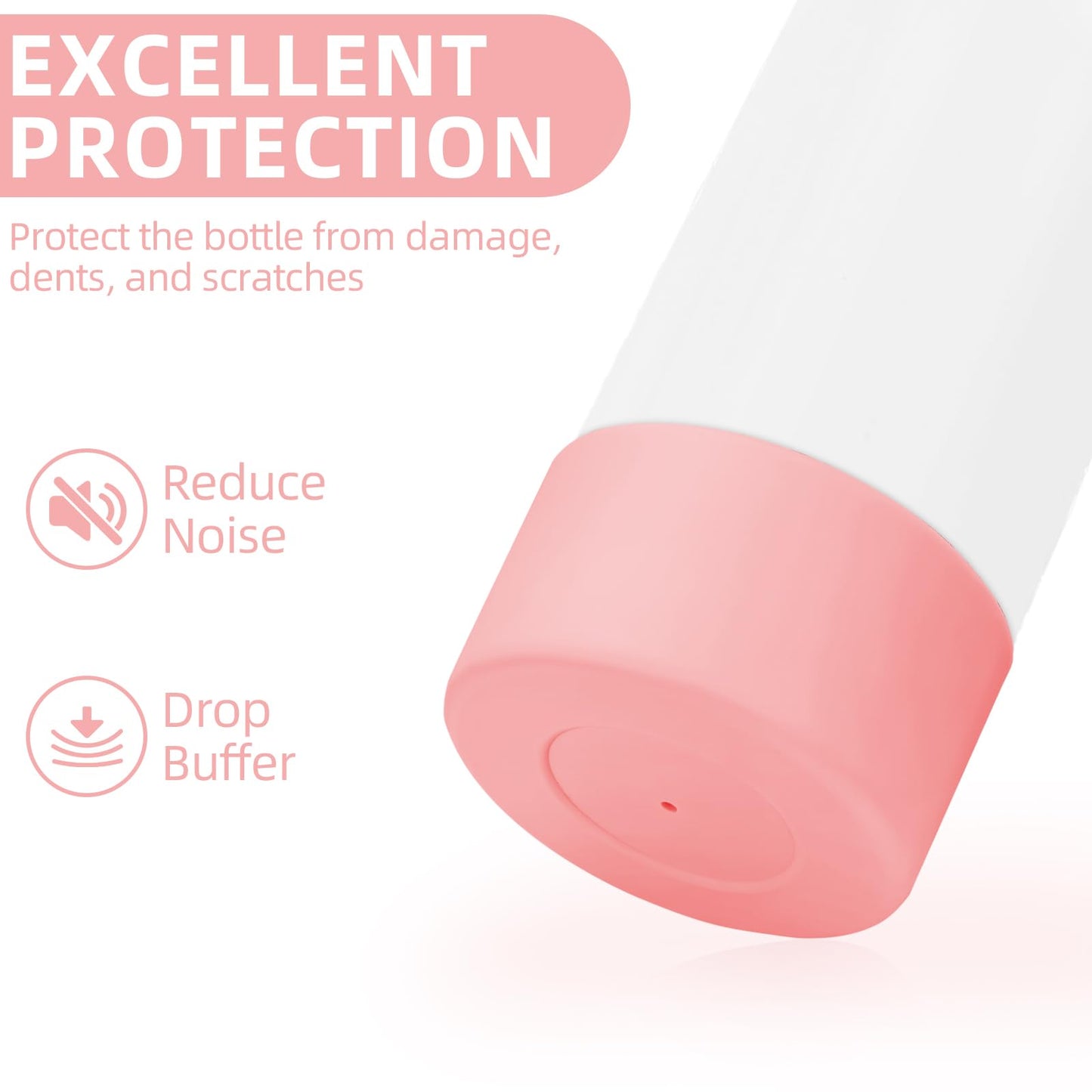 TQONEP 2Pcs Silicone Boot for Owala Water Bottle 24oz, Anti-Slip & No Noise Protective Sleeve for Flip/Twist/FreeSip Stainless Steel Water Bottle, BPA Free, Dishwasher Safe
