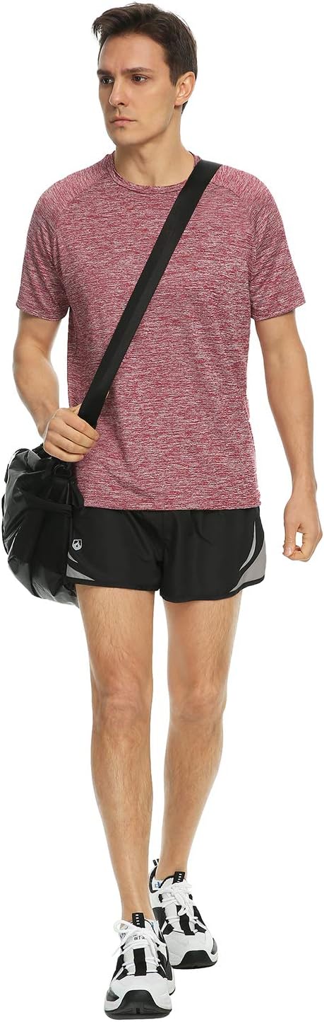 Xelky Men's Dry Fit Athletic T-Shirts - Moisture-Wicking Short Sleeve Gym Tops | 4-5 Pack