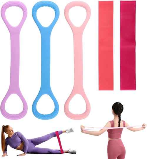 Figure 8 Resistance Band - Elastic Exercise Loop for Arm, Back & Chest Workouts | Yoga & Pilates