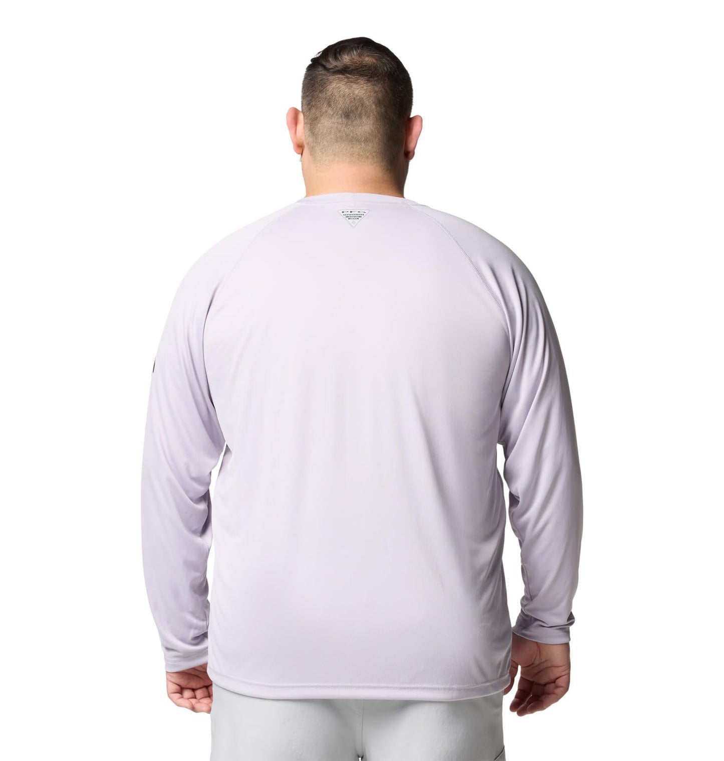 Columbia Men's PFG Terminal Tackle Long Sleeve Fishing Shirt, Lavender Pearl/Black Logo, X-Large