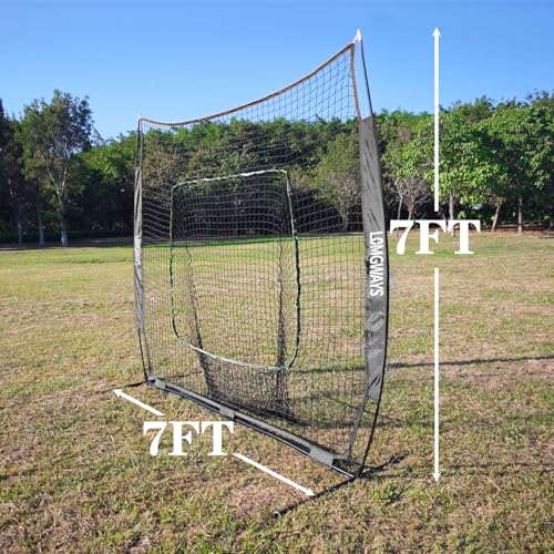 7x7FT Portable Baseball & Softball Practice Net - Black
