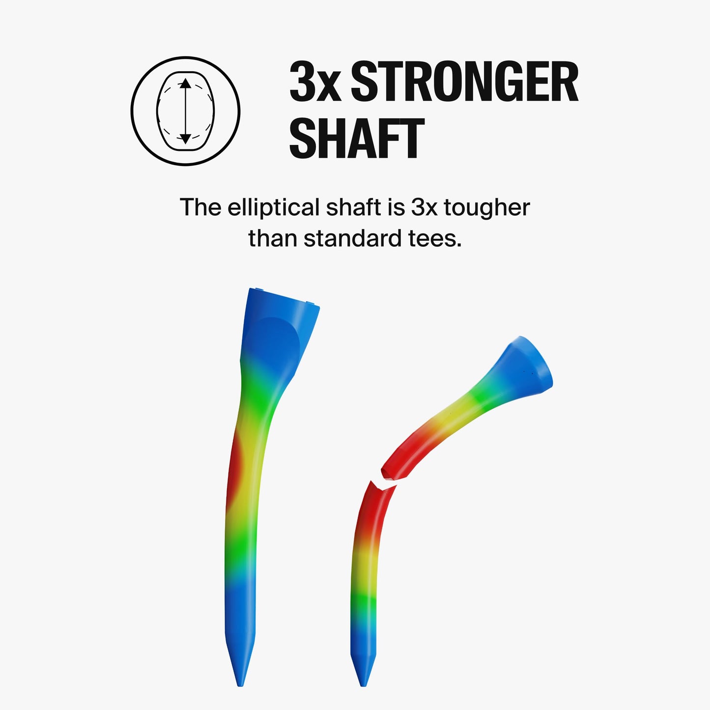 BUNX Golf Tees – Unbreakable Plastic Tee 2.75" | Best Golf Accessories for Men or Women | No Friction Head for Distance | V-Slot for Straight Shots | 3X Stronger | 27-Pack (Sandy Salsa Beige)