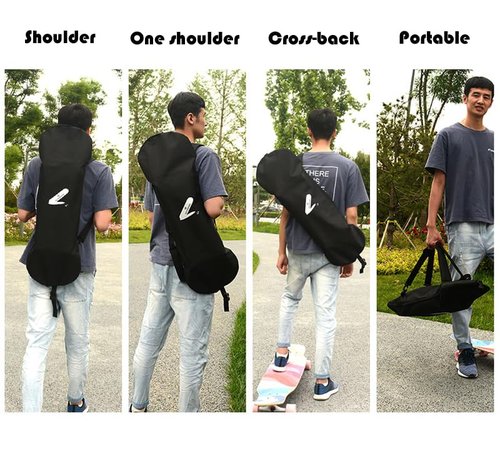 Portable Longboard Skateboard Backpack | 46inches Foldable Long Board Danceboard Travel Carry Bag | Professional for Beginner Longboard Players | Unisex Design for Men, Women, Youth and Adults