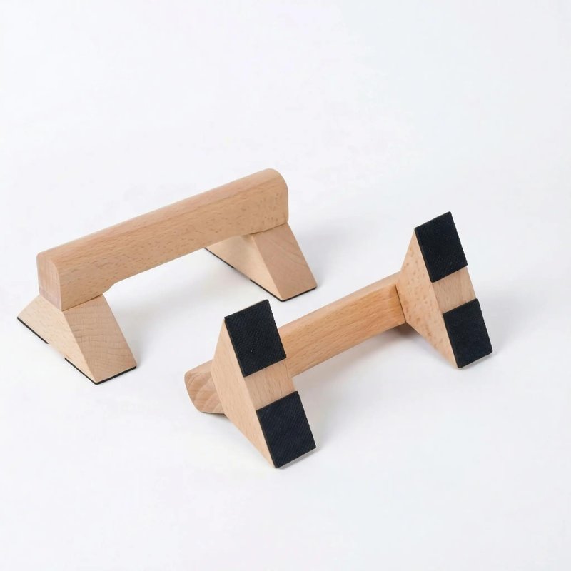 Push Up Bar, Wooden Push Up Handles for Home Strength Training, 2 PCS Wood Push Up Bars for Floor Non-Slip Base Exercise Indoor Outdoor Workout Equipment