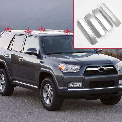 HIGH FLYING Silver Roof Rails Rack Leg Cover End Cap Protection Cover Shell for Toyota 4Runner N280 2010-2024