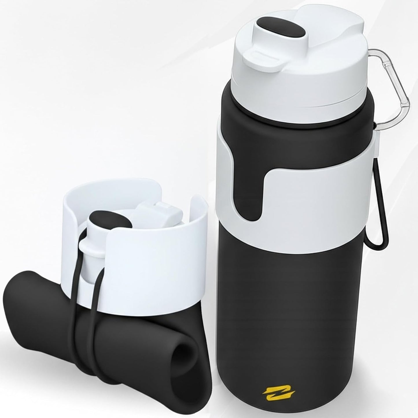 Skiennix Collapsible Water Bottle - BPA-Free Silicone, Leak-Proof & Lightweight for Travel | Compact & Easy to Clean