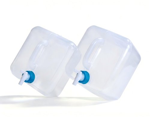 ASEVAT [2 Pack] 5.3 Gallon /20L Collapsible Water Container with Spigot & Handle, BPA Free Foldable Water Storage Cube, Portable Water Jug for Camping, Hiking, Emergency & Survival Kits