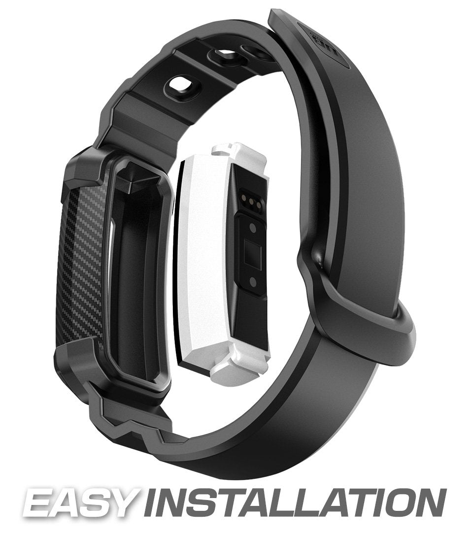 SUPCASE Unicorn Beetle Pro Bands with Case for Fitbit Alta HR/Fitbit Alta (Black)