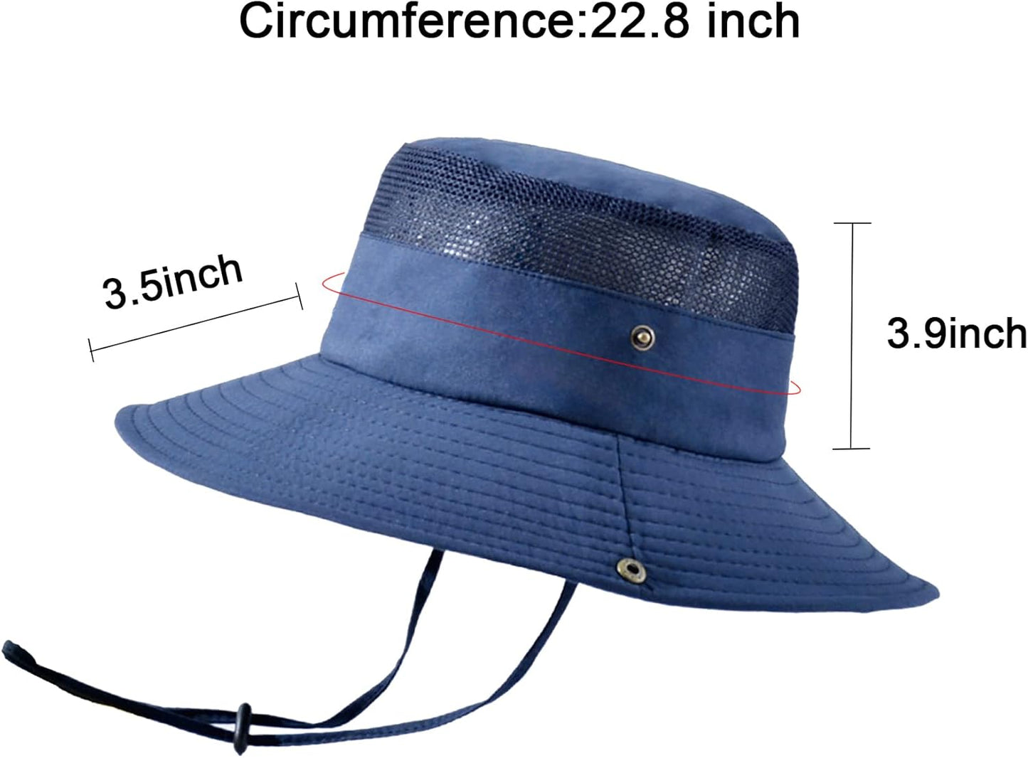 NPQQUAN Sun Bucket Hat - Wide Brim UPF 50+ Protection for Fishing & Beach - Deep Green
