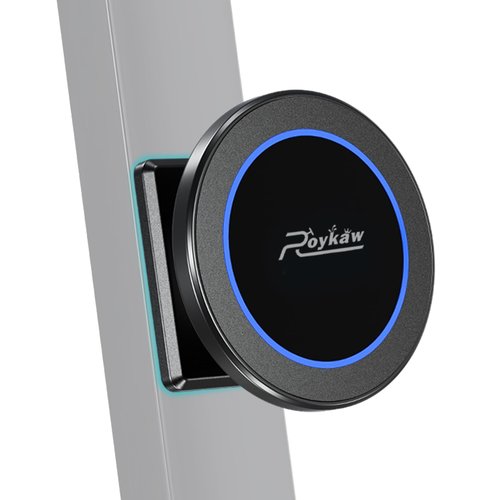 Roykaw Golf Cart Magnetic Phone Holder, Universal Compatible with MagSafe iPhone 12/13/14/15/16, Portable Push Cart Phone Mount with Ultra Strong Magnet for Golf Cart & Gym & Other with Metal-Body