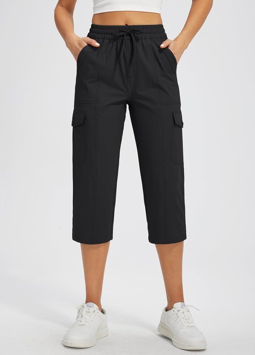 Libin Women's Capri Pants - Quick Dry, Water-Resistant Cargo Capris for Travel & Hiking | Casual Summer Style