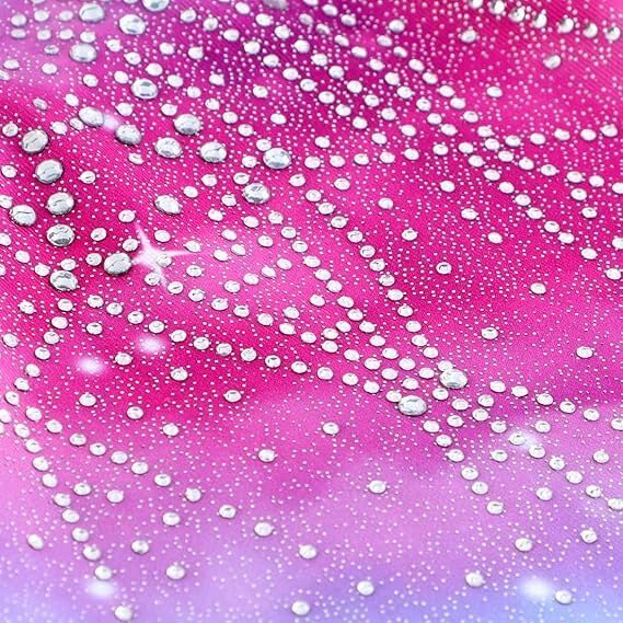 Girls Long Sleeve Sparkly Gymnastics Leotard - Purple Blue, 3-4T