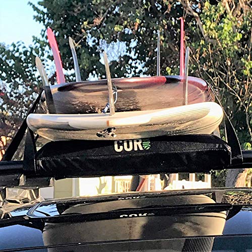 Aero Roof Rack Pads with No-Scratch Tie Down Straps - 19" Wide - 10' Strap