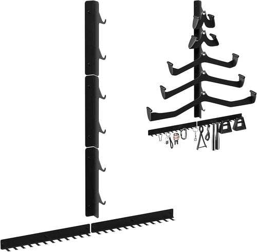 Lat Pull Down Bar Storage Rack - Wall-Mounted Organizer for Gym Accessories | Home Fitness Equipment