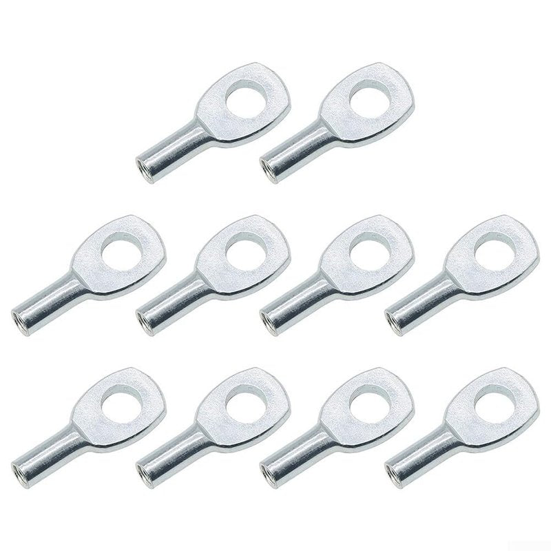 10 Pcs Gym Pulley Machine Cable Eyelet Terminal Interface Port, Gym Machine Accessories For 5Mm/6mm Cable Ball Stopper Interface Port Components For Various Equipment Cables(6mm)
