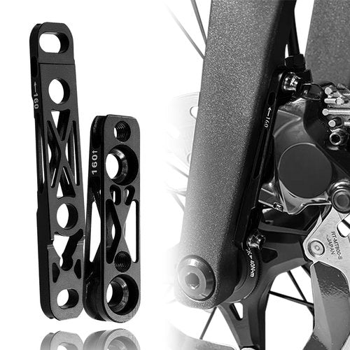 Aluminum Alloy Ultralight Disc Brake Adapter - Road Bike 140 to 160mm Conversion Kit | for Shimano | for SRAM | Bicycle Disc Brake Mount Base (Front Black)